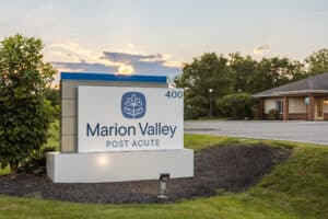 Outdoor sign for Marion Valley Post Acute